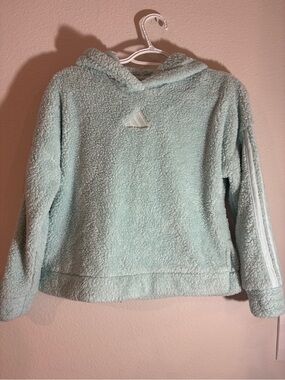 adidas Light Mint Sherpa Hoodie for Kids